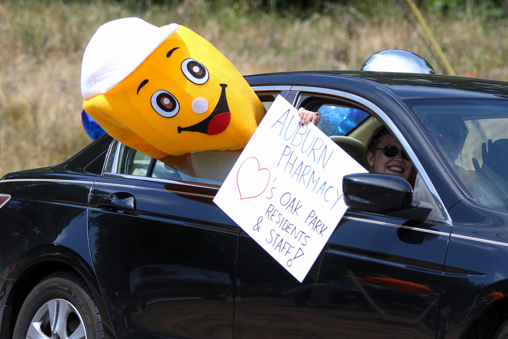 Car parade for Oak Park Nursing Home and Independent Living Community residents
